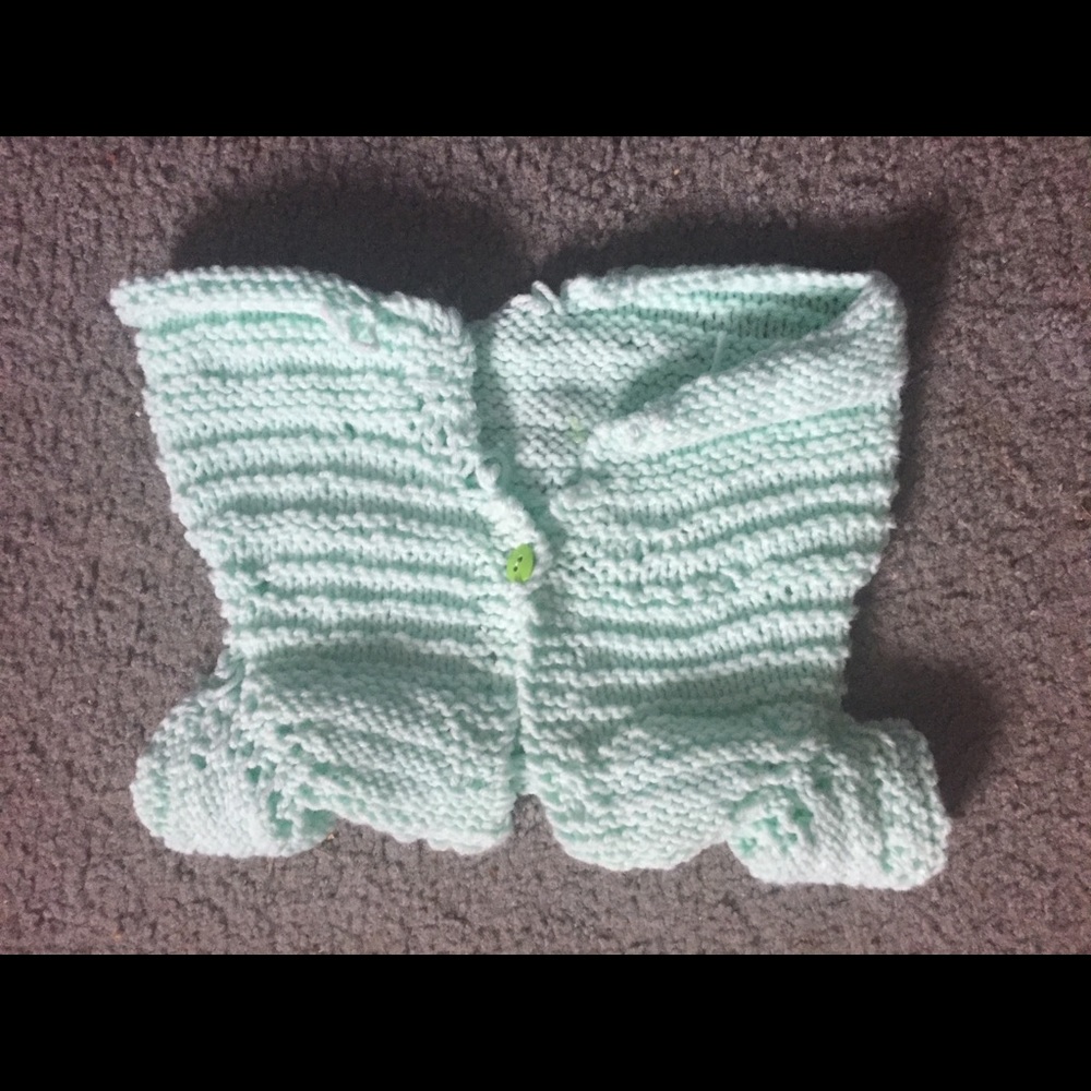 Hand knitted baby unisex sweater